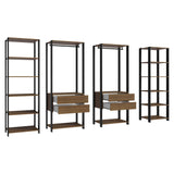 Clóset Modulado Valencia 4 Cajones 258cm Marrón/Negro 01