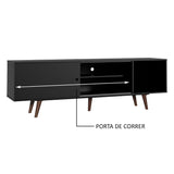 Mueble para TV Dubai para TV 65" con Pies Negro/Marrón 8N5Z