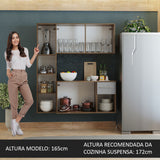 Cocina Integral 120cm Marrón/Gris Easy
