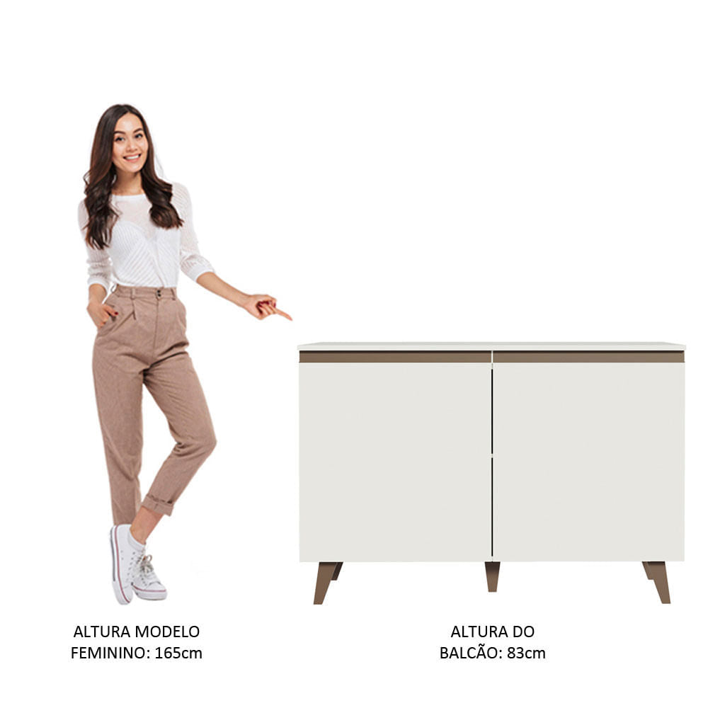 Mueble para Lavadero 120 cm 2 Puertas Blanco Reims