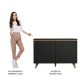 Gabinete Bajo para Lavadero 2 Puertas  Reims Negro