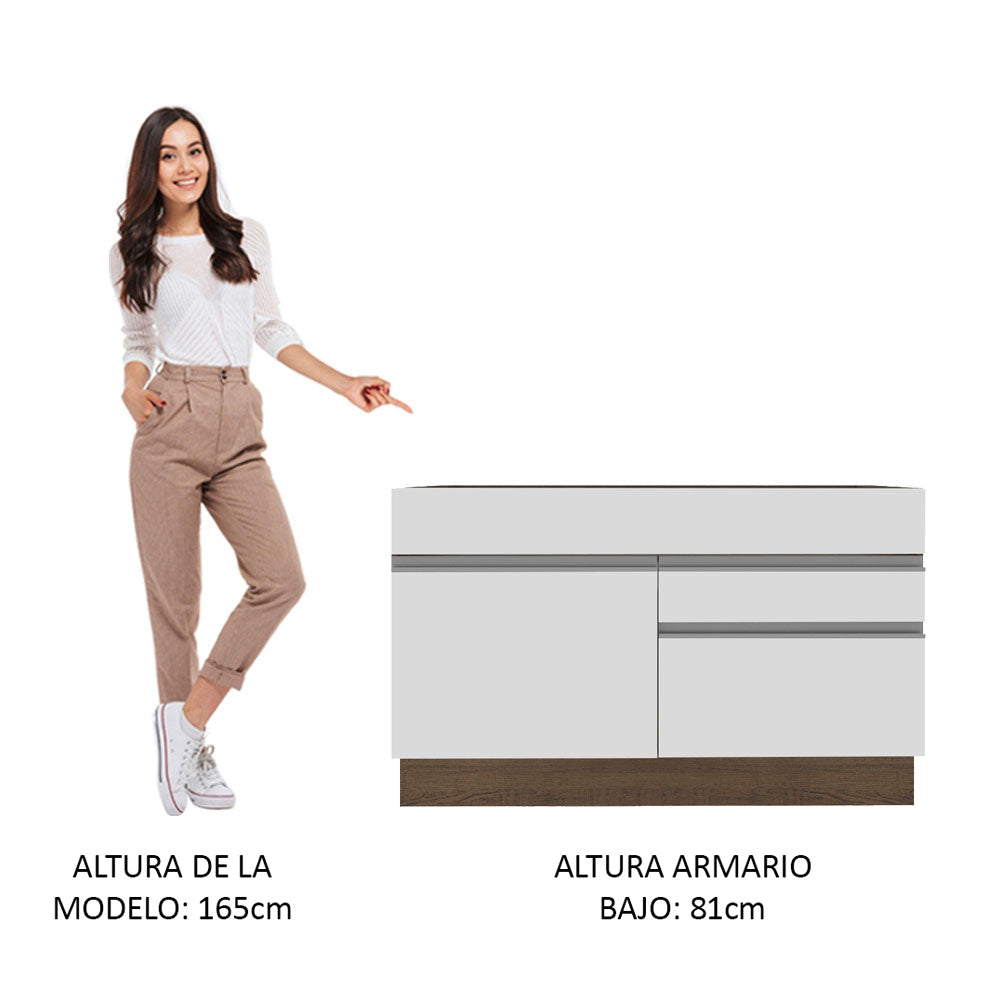 Mueble de Cocina Glamy 120 cm - Mostrador para Lavadero