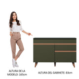 Mueble de Cocina para Lavadero 2 Puertas y 1 Cajón Negro Reims