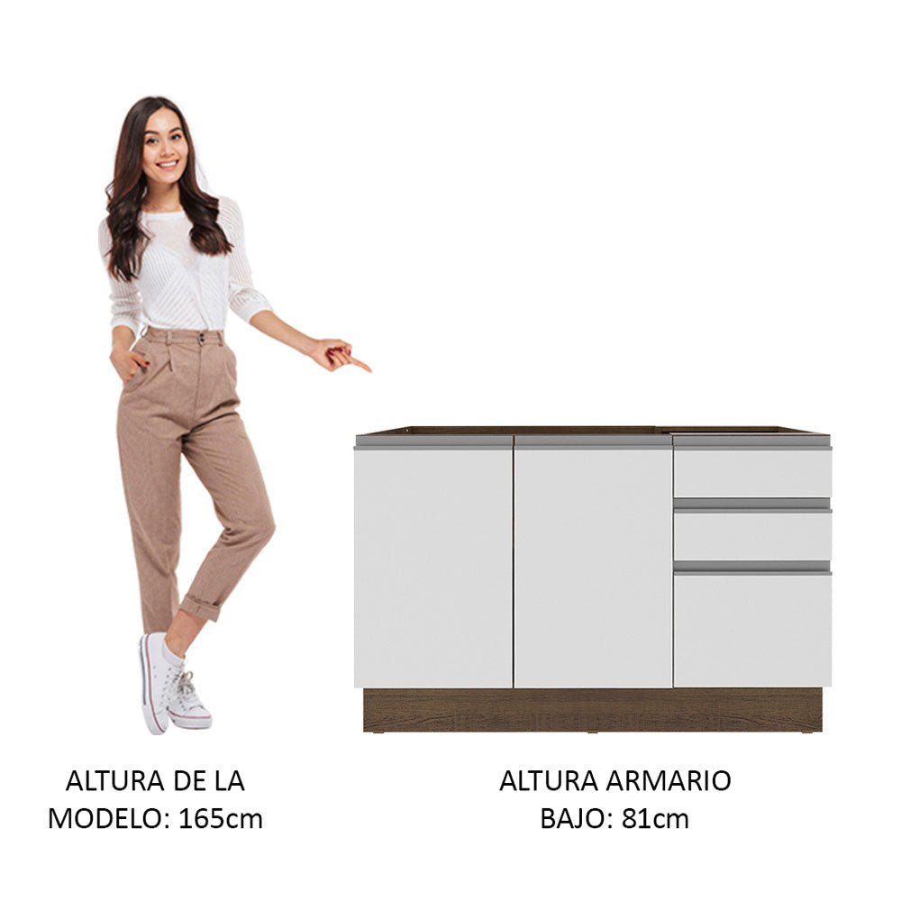 Mueble de Cocina Glamy 120 cm - Mostrador para Lavadero