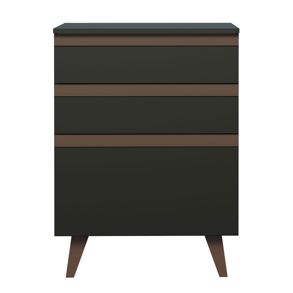 Gabinete Bajo Reims 60 cm 3 Cajones Negro