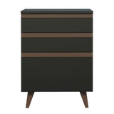 Gabinete Bajo Reims 60 cm 3 Cajones Negro