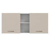 Alacena 150 cm 2 Puertas y 2 Nichos Blanco/Crema Agata Madesa