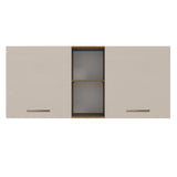 Alacena 150 cm 2 Puertas y 2 Nichos Marrón/Crema Agata Madesa