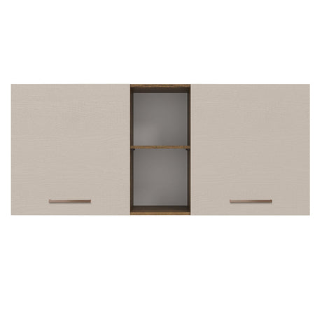 Alacena 150 cm 2 Puertas y 2 Nichos Marrón/Crema Agata Madesa