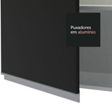 Gabinete Superior 60 cm 1 Puerta Abatible Glamy Blanco/Negro