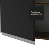Gabinete Superior 60 cm 1 Puerta Abatible Glamy Marrón/Negro