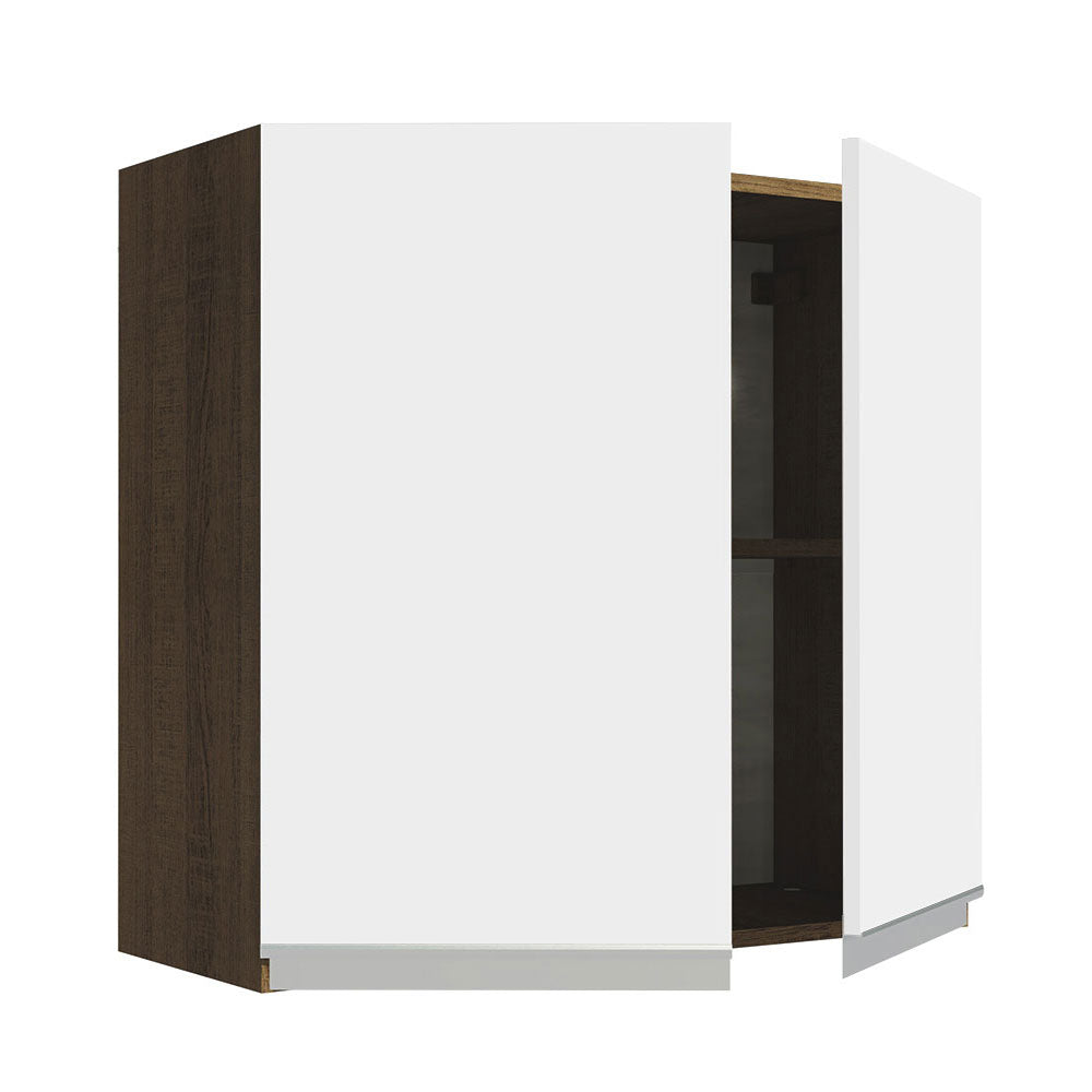 Alacena 70 cm 2 Puertas Marron/Blanco Glamy Madesa
