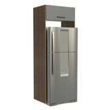 Mueble de Cocina para Refrigerador 1 Puerta Abatible Agata Marrón/Gris