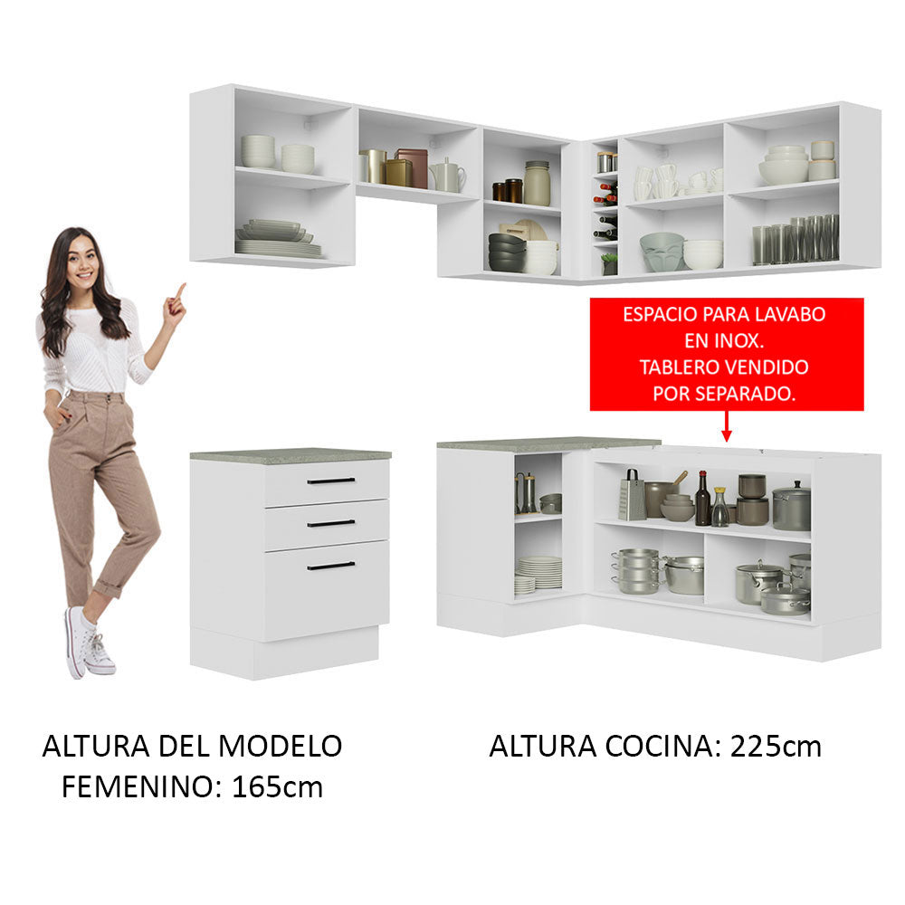 Mueble de Cocina Integral de Esquina Agata 399 cm 02