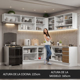 Mueble de Cocina Integral de Esquina Glamy 469 cm 01