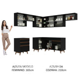 Cocina Integral Esquinera 462cm Reims Negro 03