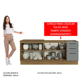 Kit con 2 Muebles de Cocina 3 Cajones y 4 Puertas (Sin Encimera Ni Lavadero) Marrón/Gris Agata 01