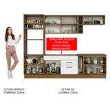 Cocina Integral 290cm Marrón/Blanco Agata 01