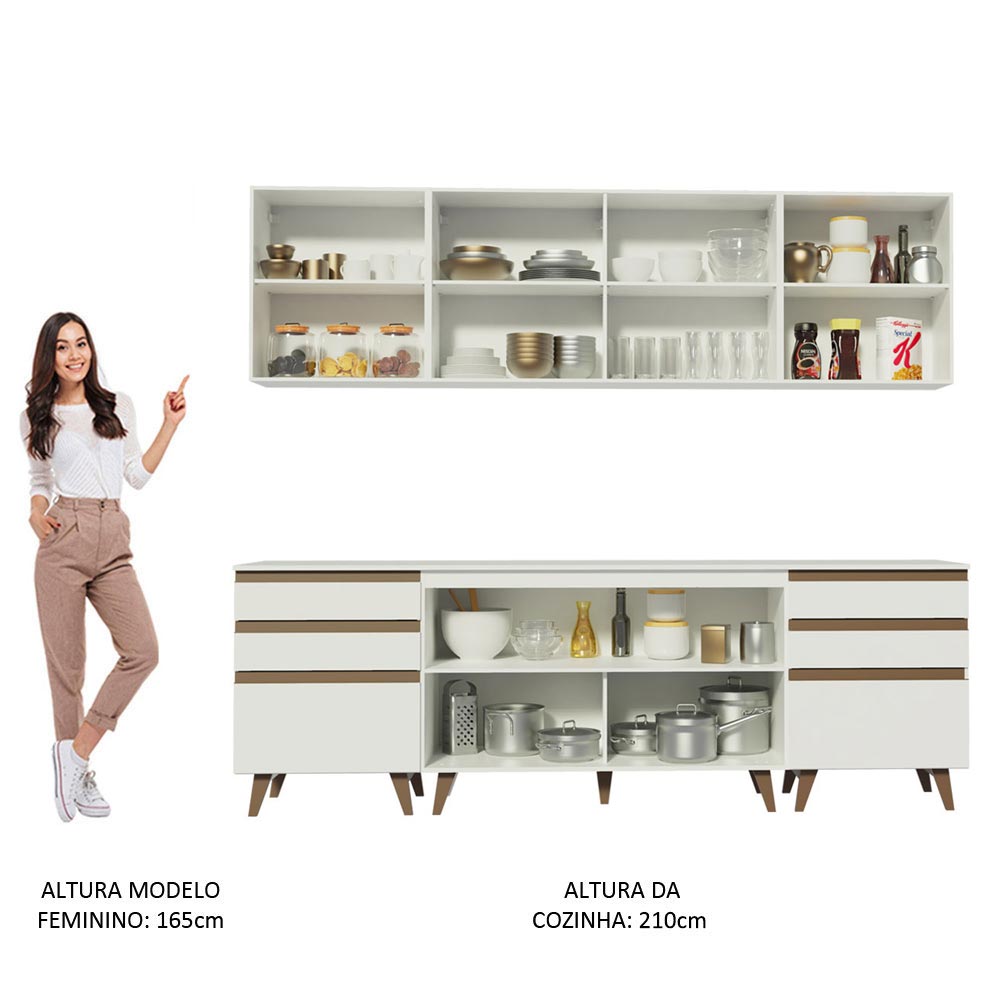 Cocina Integral 240cm Reims Blanco 02