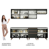 Cocina Integral 250cm Reims Negro 01