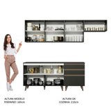 Cocina Integral 250cm Reims Negro 02