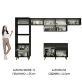Cocina Integral 330cm Negro Reims 01