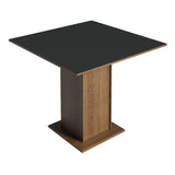 Juego de Comedor Mesa Encimera de Madera 4 Sillas Marrón/Negro/Oxford Livia