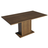 Juego de Comedor Mesa Encimera de Madera 4 Sillas Marrón/Oxford Keila