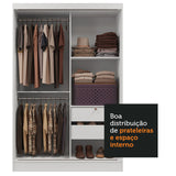 Clóset Soltero 2 Puertas Correderas Blanco Max