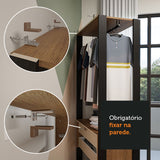 Clóset Modular Valencia 2 Cajones 70cm Marrón/Negro