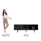 Mueble para TV Dubai para TV 65" con Pies Negro/Marrón 8N5Z