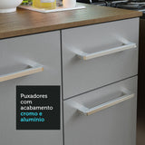 Cocina Integral 120cm Marrón/Gris Easy
