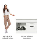 Mueble de Cocina Agata 120 cm - Mostrador para Lavadero con Encimera
