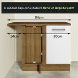 Mueble de Cocina Agata - Mostrador de Esquina 1 Puerta