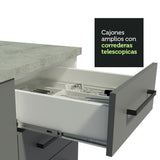 Cocina Integral 280cm Blanco/Gris Agata 04