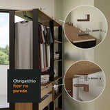Clóset Modulado Valencia 2 Cajones 188cm Marrón/Negro 01