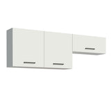Kit con 2 Gabinetes superiores 3 Puertas Blanco Agata