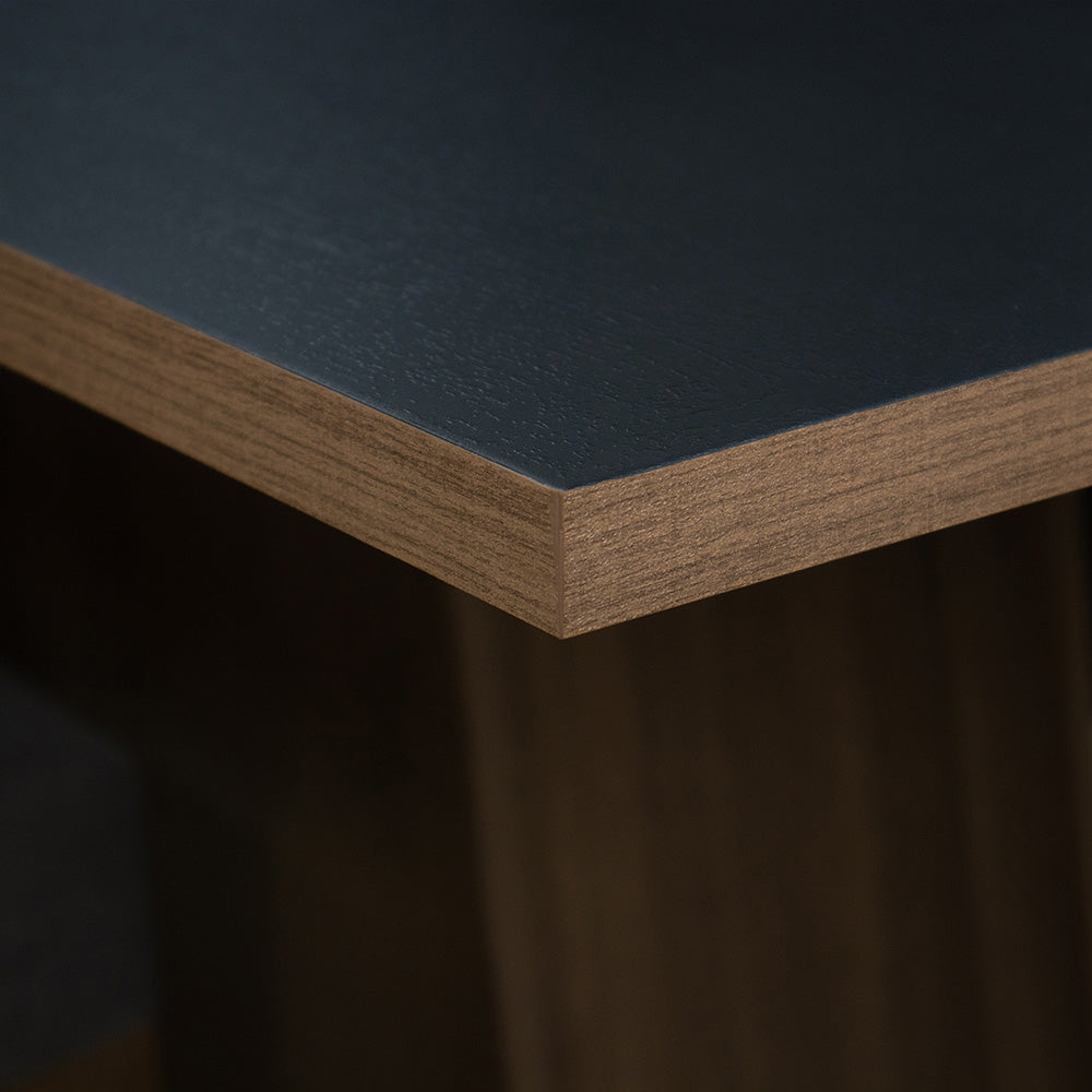 Juego de Comedor Mesa con Encimera de Madera 4 Sillas Marrón/Negro/Oxford Ashley