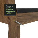 Juego de Comedor Mesa Encimera de Vidrio 4 Sillas Marrón/Negro Perla