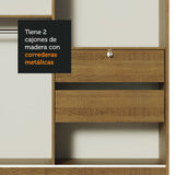 Ropero Luke 2 Puertas Corredizas 2 Cajones