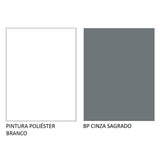 Gabinete Superior 80 cm 1 Puerta Abatible Agata Blanco/Gris