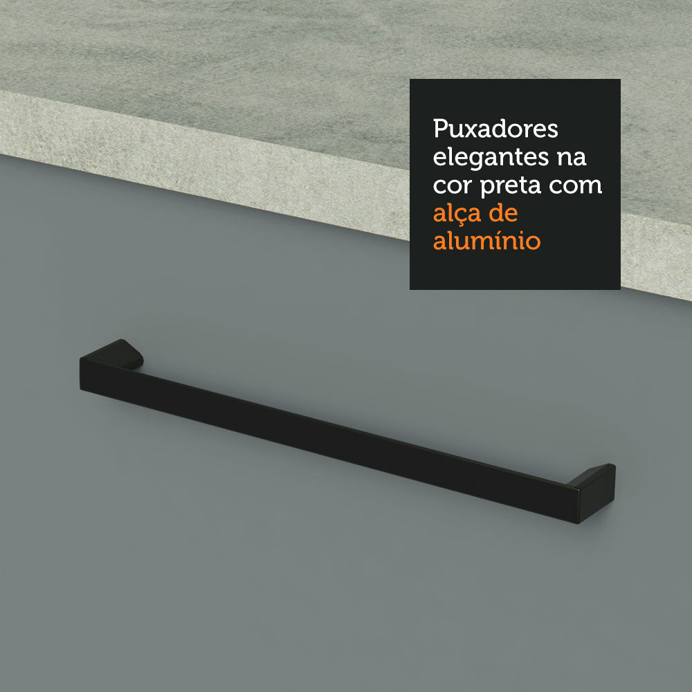 Mueble Despensa 60 cm 3 Puertas Agata Blanco/Gris