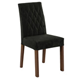 Juego de Comedor Mesa con Encimera de Madera 4 Sillas Marrón/Negro/Oxford Ashley