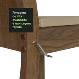 Juego de Comedor Mesa Encimera de Madera 4 Sillas Marrón/Negro/Sintético Beige Samara