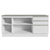 Gabinete para Baño 180cm 3 Puertas 3 Cajones Blanco