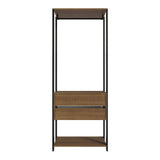 Clóset Modular Valencia 2 Cajones 70cm Marrón/Negro