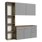 Cocina Integral 120cm Marrón/Gris Easy