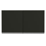 Gabinete Superior 120 cm 2 Puertas Glamy Marrón/Negro