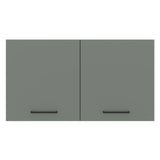Gabinete Superior 120 cm 2 Puertas Agata Blanco/Gris