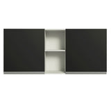 Gabinete Superior 150 cm 2 Puertas 2 Nichos Glamy Blanco/Negro